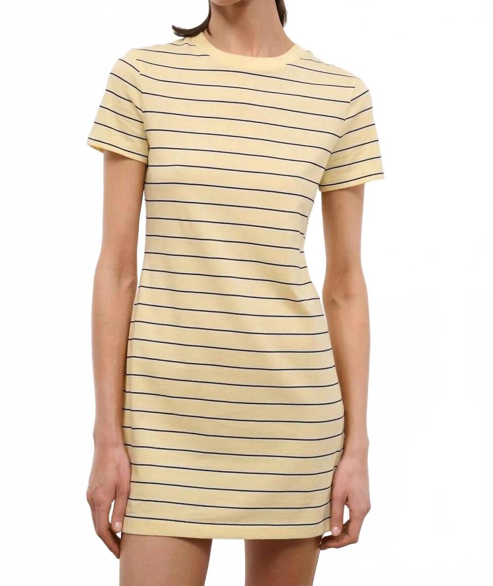 NEW STAUD wade mini dress in monday stripe